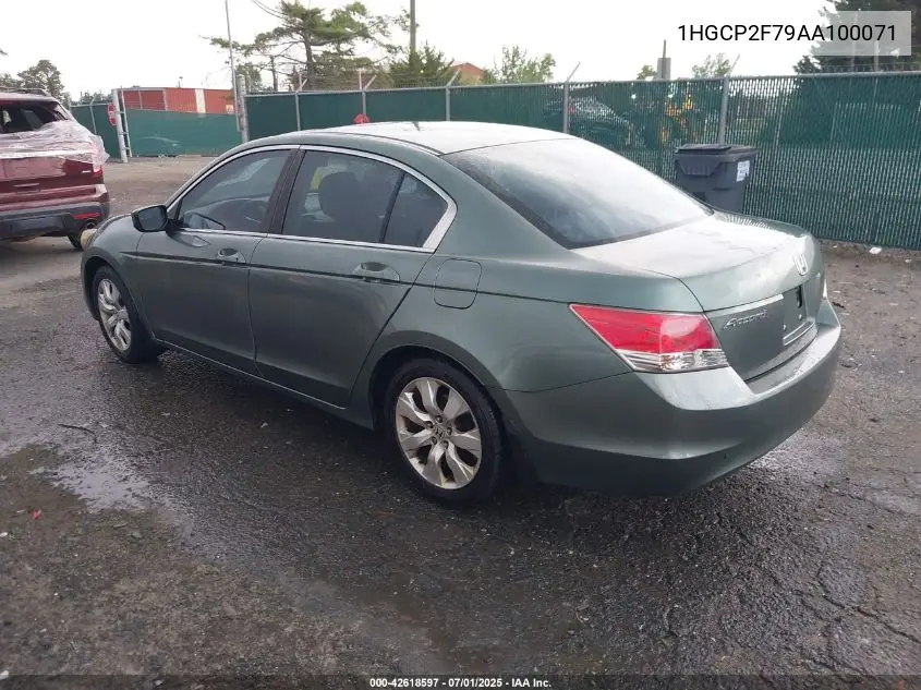 2010 Honda Accord 2.4 Ex VIN: 1HGCP2F79AA100071 Lot: 42618597