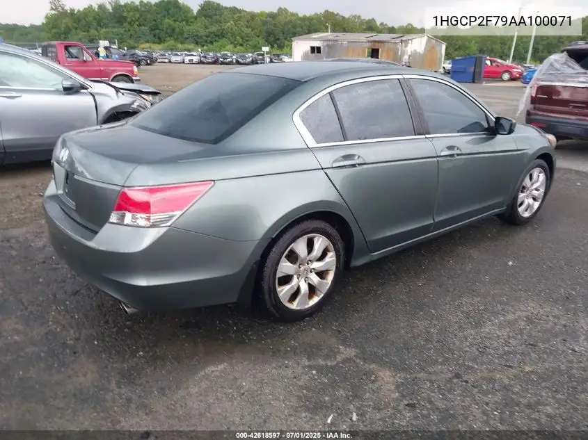 2010 Honda Accord 2.4 Ex VIN: 1HGCP2F79AA100071 Lot: 42618597