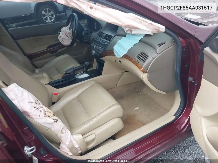 2010 Honda Accord 2.4 Ex-L VIN: 1HGCP2F85AA031517 Lot: 42640795