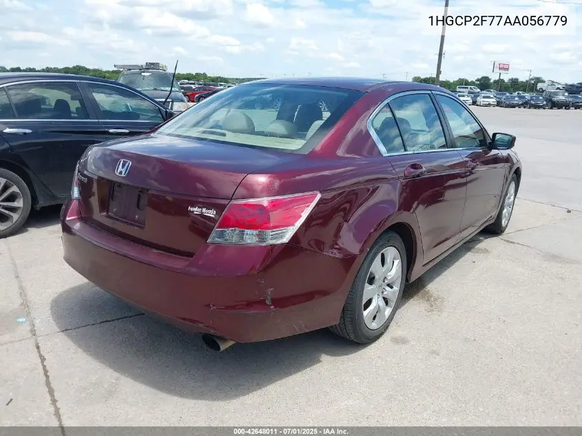 1hgcp2f77aa056779 1HGCP2F77AA056779 2010 Honda Accord 2.4 Ex
