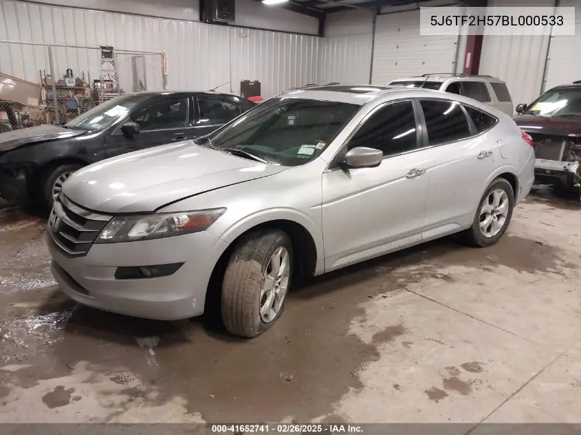 2011 Honda Accord Crosstour Ex-L VIN: 5J6TF2H57BL000533 Lot: 41652741