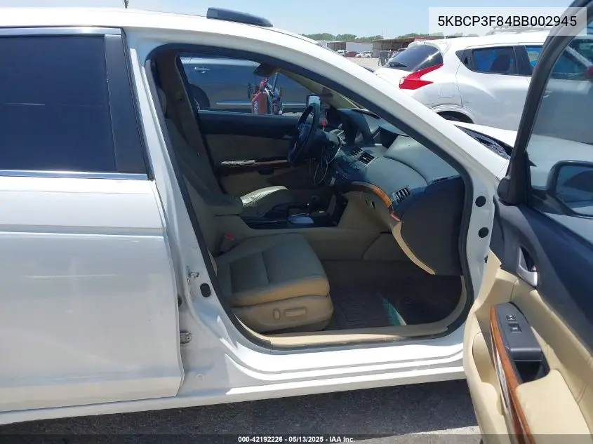 2011 Honda Accord 3.5 Ex-L VIN: 5KBCP3F84BB002945 Lot: 42192226