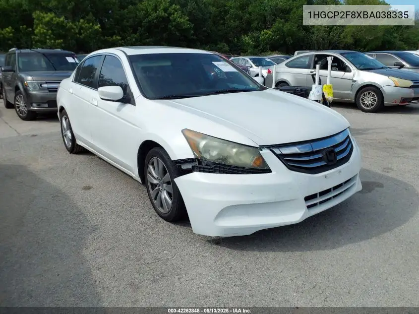 2011 Honda Accord 2.4 Ex-L VIN: 1HGCP2F8XBA038335 Lot: 42262848