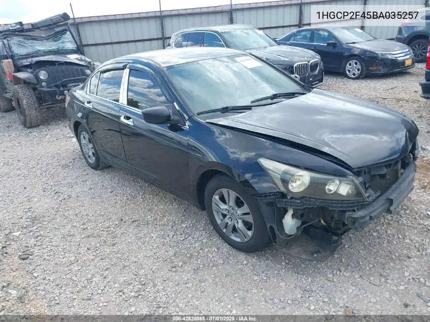 2011 Honda Accord 2.4 Lx-P VIN: 1HGCP2F45BA035257 Lot: 42628865