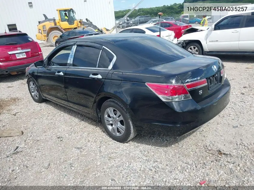 2011 Honda Accord 2.4 Lx-P VIN: 1HGCP2F45BA035257 Lot: 42628865