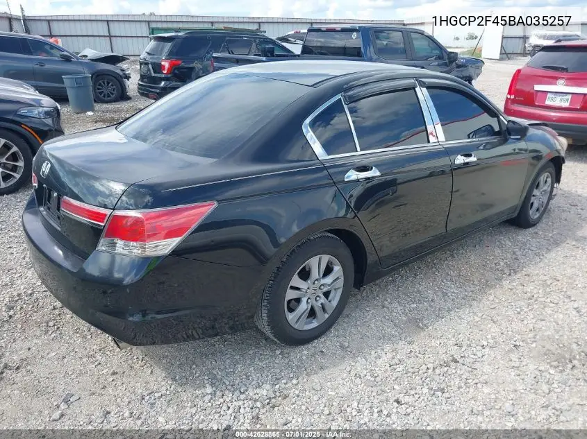 2011 Honda Accord 2.4 Lx-P VIN: 1HGCP2F45BA035257 Lot: 42628865