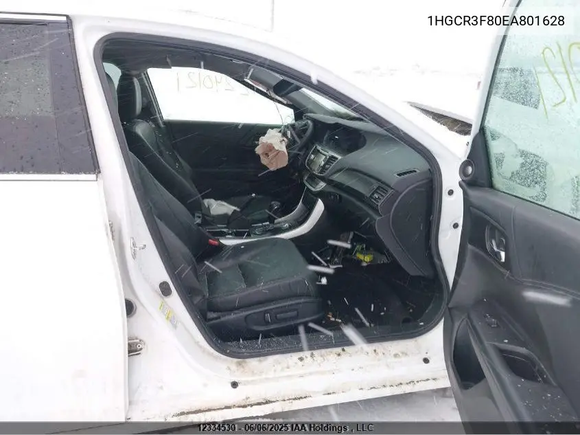 2014 Honda Accord Exl VIN: 1HGCR3F80EA801628 Lot: 12334530