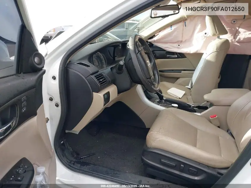 2015 Honda Accord Touring VIN: 1HGCR3F90FA012650 Lot: 42246490