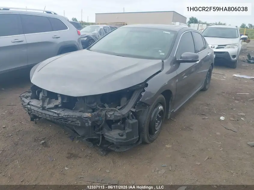 2017 Honda Accord Sport VIN: 1HGCR2F59HA806038 Lot: 12337113