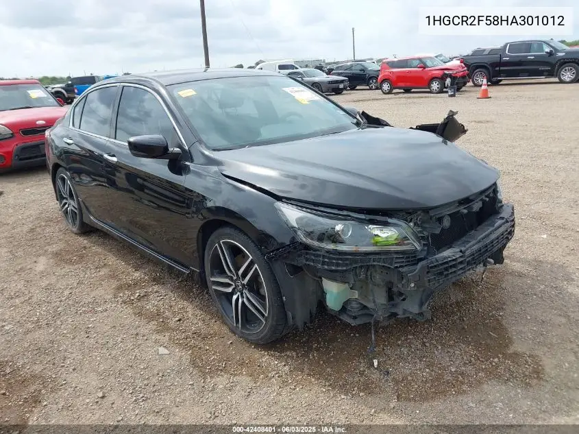 2017 Honda Accord Sport VIN: 1HGCR2F58HA301012 Lot: 42408401