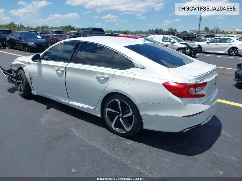 2018 Honda Accord Sport VIN: 1HGCV1F35JA204585 Lot: 42263277