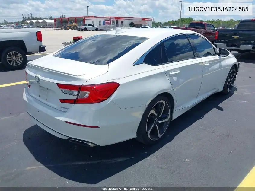 2018 Honda Accord Sport VIN: 1HGCV1F35JA204585 Lot: 42263277