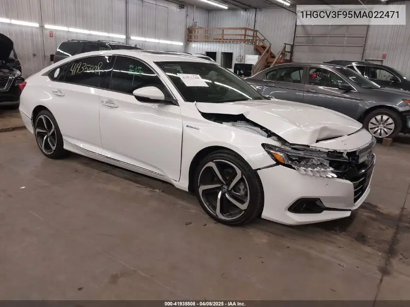 2021 Honda Accord Hybrid Touring VIN: 1HGCV3F95MA022471 Lot: 41935508