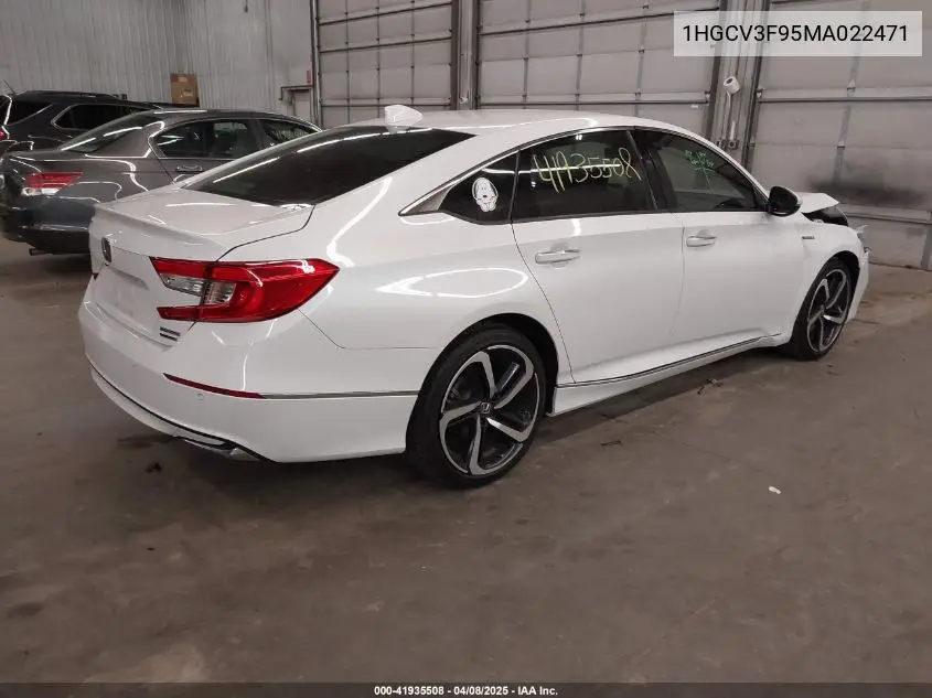 2021 Honda Accord Hybrid Touring VIN: 1HGCV3F95MA022471 Lot: 41935508
