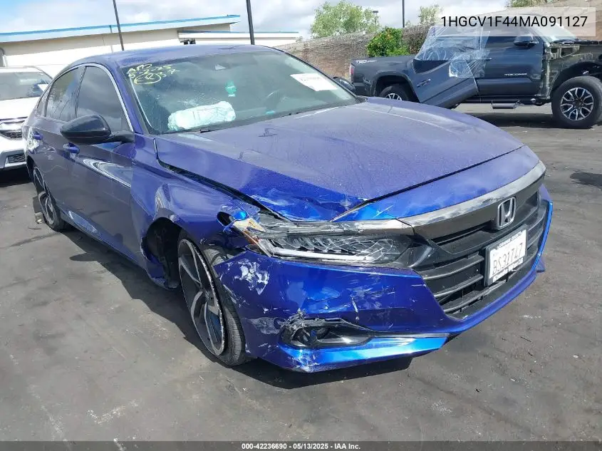 2021 Honda Accord Sport Special Edition VIN: 1HGCV1F44MA091127 Lot: 42236690