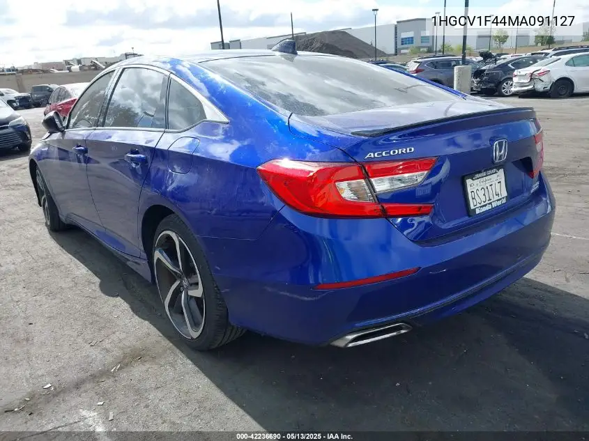 2021 Honda Accord Sport Special Edition VIN: 1HGCV1F44MA091127 Lot: 42236690