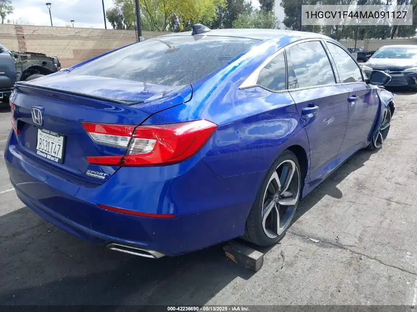 2021 Honda Accord Sport Special Edition VIN: 1HGCV1F44MA091127 Lot: 42236690