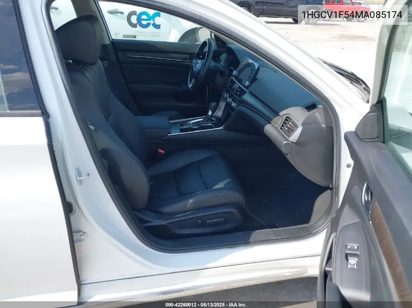 2021 Honda Accord Ex-L VIN: 1HGCV1F54MA085174 Lot: 42260012