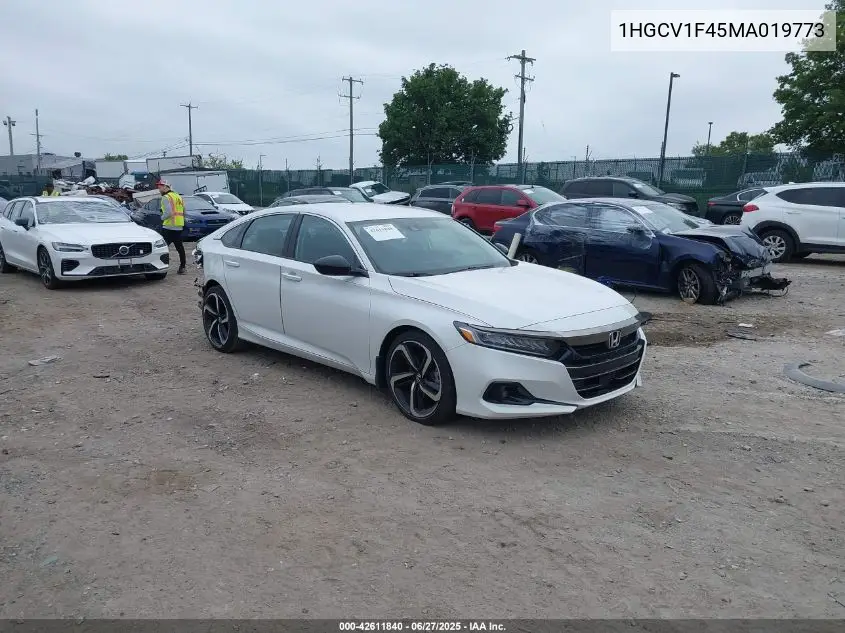 2021 Honda Accord Sport Special Edition VIN: 1HGCV1F45MA019773 Lot: 42611840