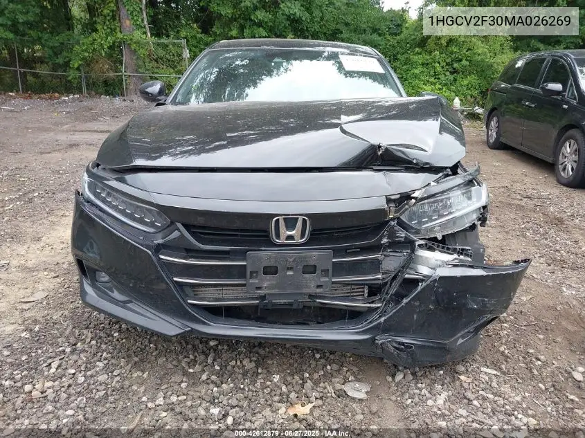 2021 Honda Accord Sport 2.0T VIN: 1HGCV2F30MA026269 Lot: 42612879