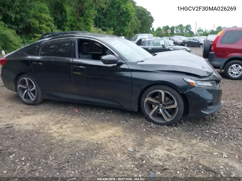 2021 Honda Accord Sport 2.0T VIN: 1HGCV2F30MA026269 Lot: 42612879