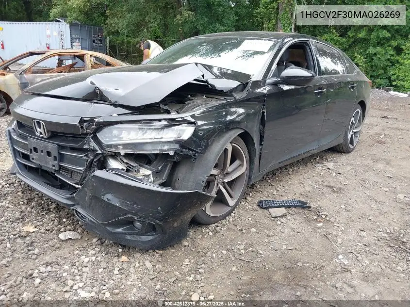 2021 Honda Accord Sport 2.0T VIN: 1HGCV2F30MA026269 Lot: 42612879