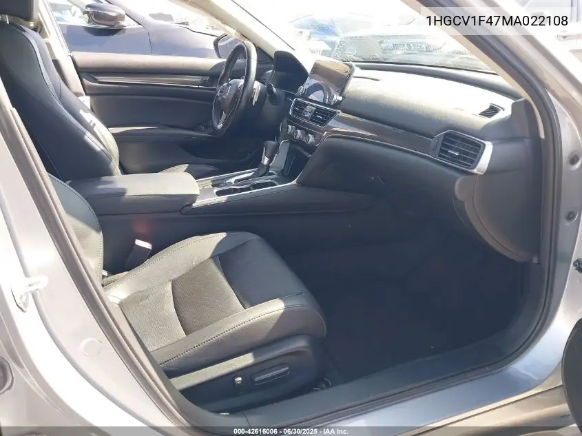 2021 Honda Accord Sport Special Edition VIN: 1HGCV1F47MA022108 Lot: 42616006