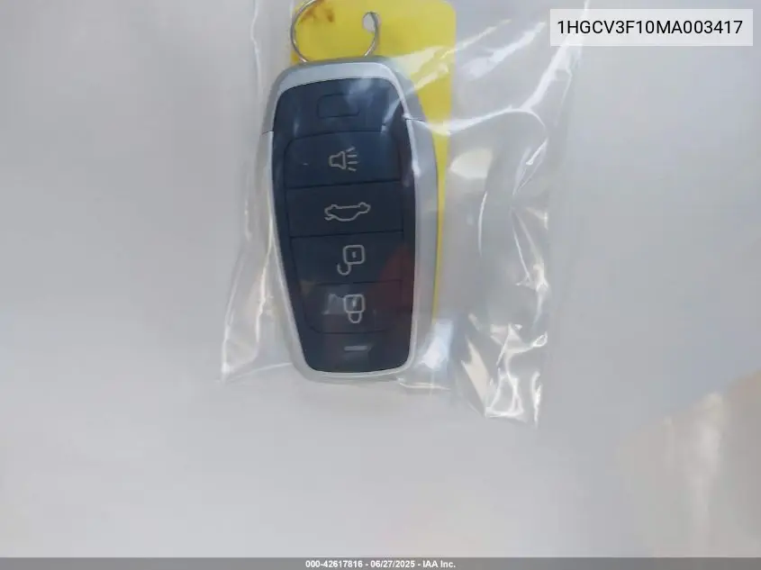 2021 Honda Accord Hybrid VIN: 1HGCV3F10MA003417 Lot: 42617816