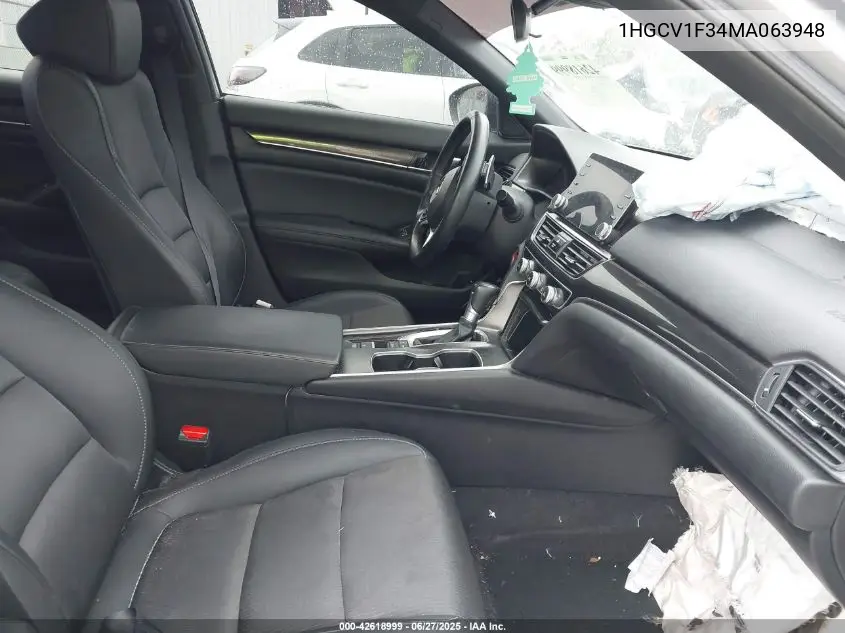 2021 Honda Accord Sport VIN: 1HGCV1F34MA063948 Lot: 42618999
