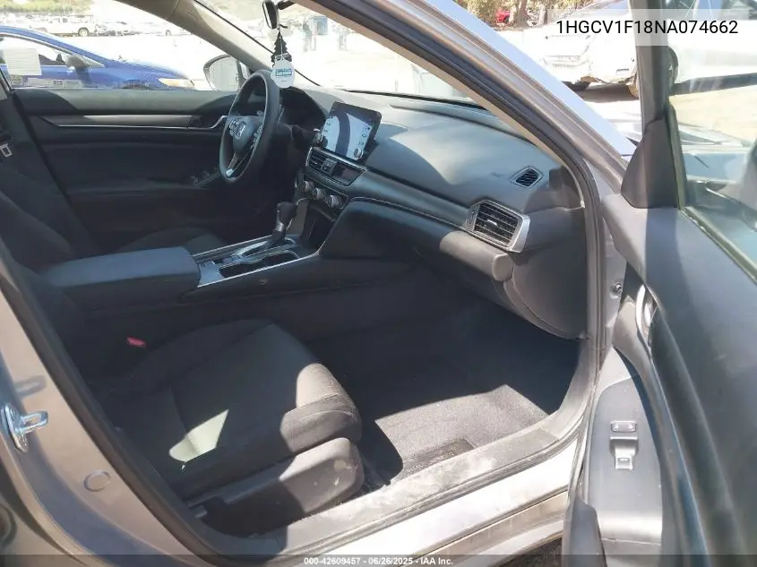 2022 Honda Accord Lx VIN: 1HGCV1F18NA074662 Lot: 42609457
