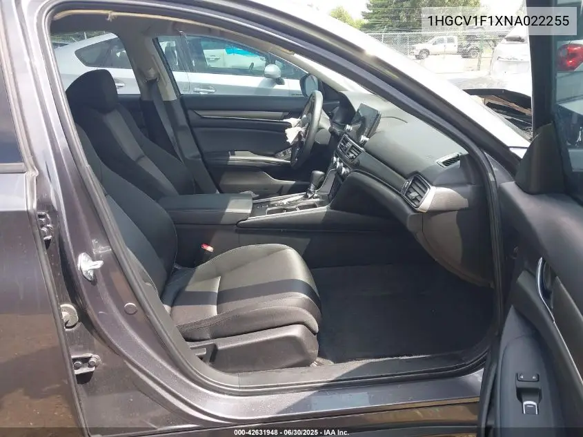 2022 Honda Accord Lx VIN: 1HGCV1F1XNA022255 Lot: 42631948