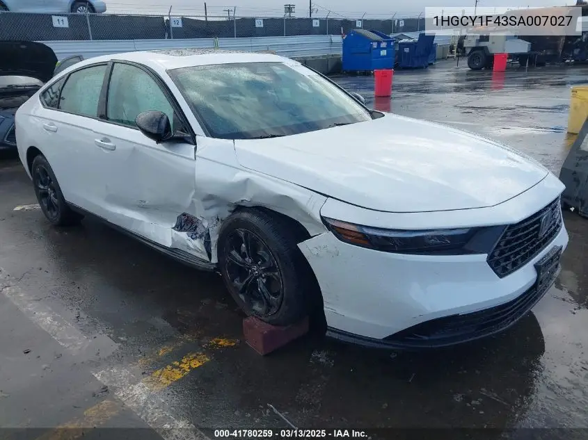 2025 Honda Accord Se VIN: 1HGCY1F43SA007027 Lot: 41780259