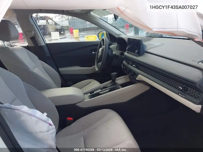 2025 Honda Accord Se VIN: 1HGCY1F43SA007027 Lot: 41780259