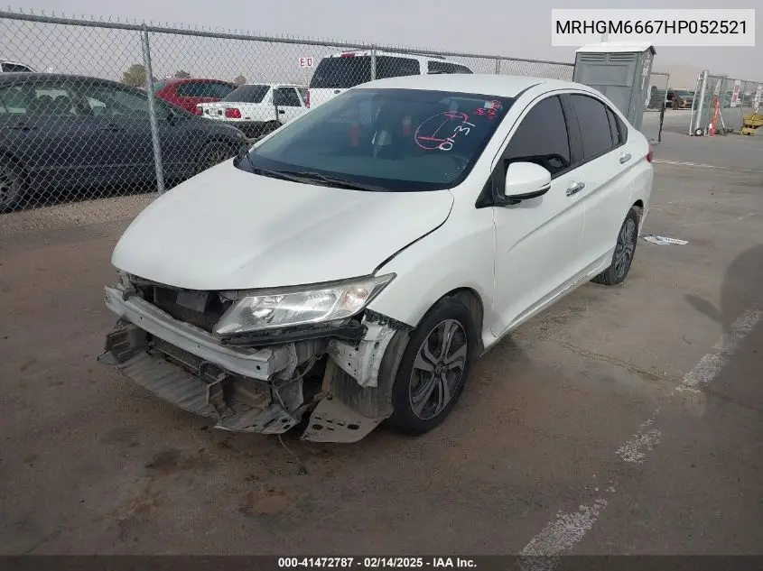 2017 Honda City VIN: MRHGM6667HP052521 Lot: 41472787