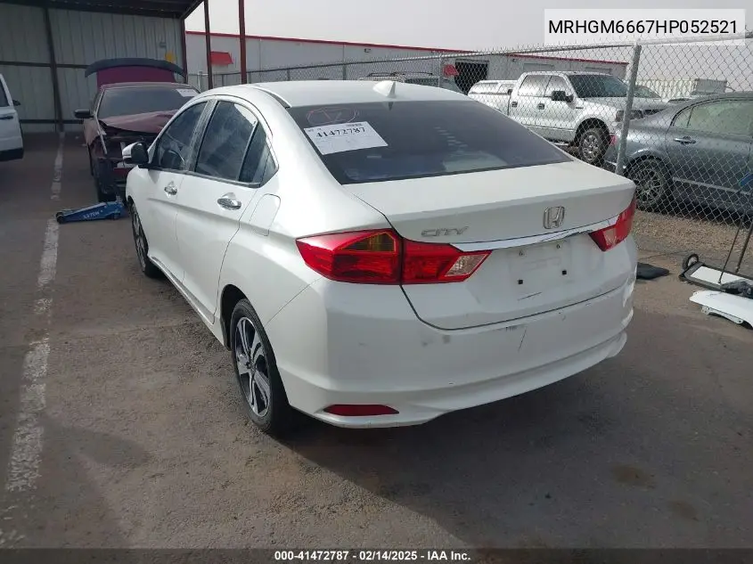 2017 Honda City VIN: MRHGM6667HP052521 Lot: 41472787