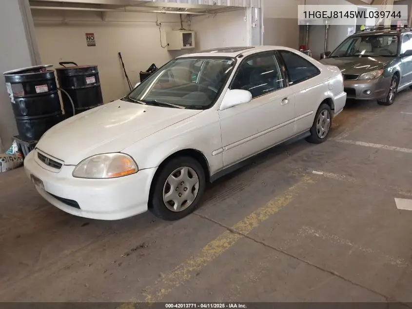 1998 Honda Civic Ex VIN: 1HGEJ8145WL039744 Lot: 42013771