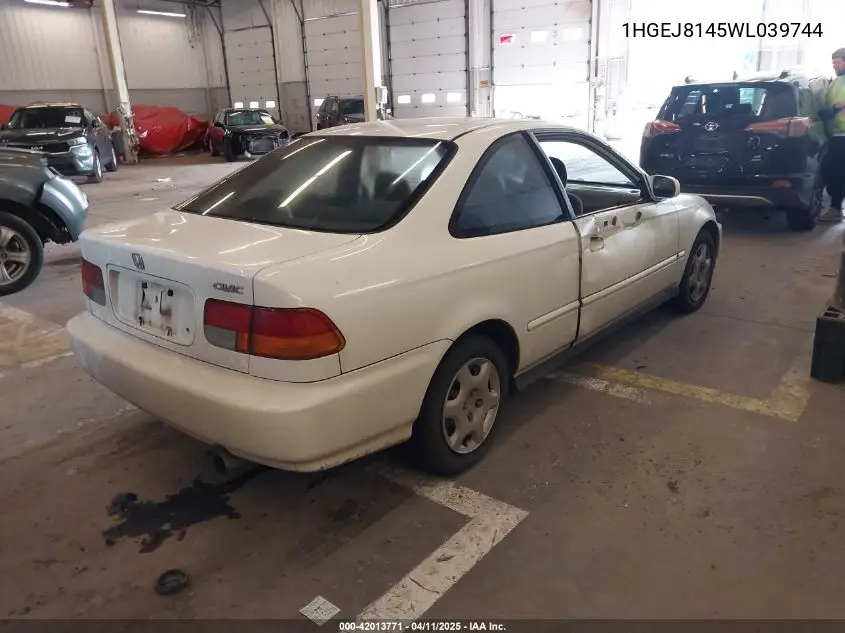 1998 Honda Civic Ex VIN: 1HGEJ8145WL039744 Lot: 42013771