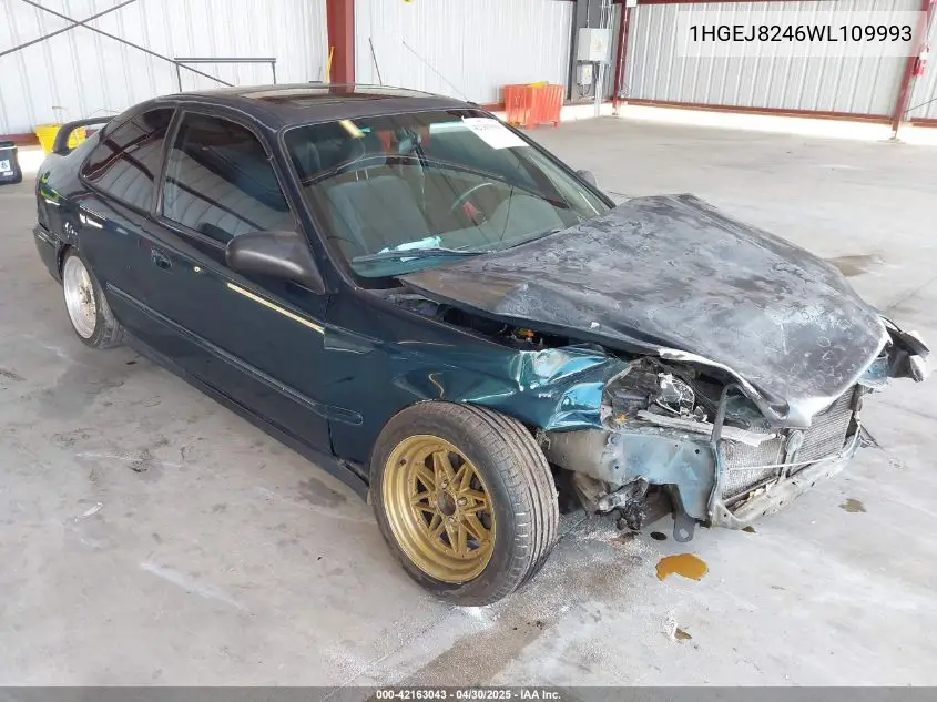 1998 Honda Civic Ex VIN: 1HGEJ8246WL109993 Lot: 42163043