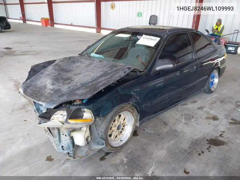 1998 Honda Civic Ex VIN: 1HGEJ8246WL109993 Lot: 42163043
