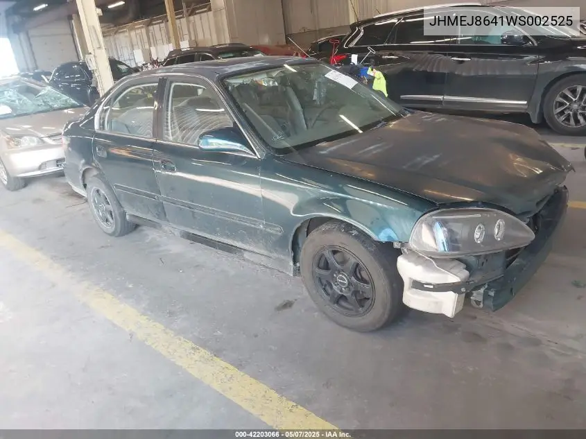 1998 Honda Civic Ex VIN: JHMEJ8641WS002525 Lot: 42203066