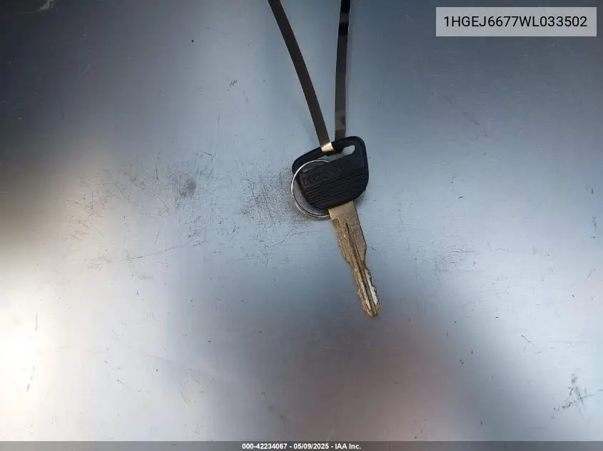 1998 Honda Civic Lx VIN: 1HGEJ6677WL033502 Lot: 42234067