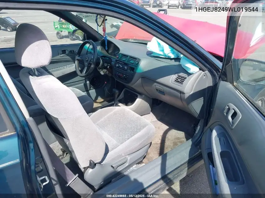 1998 Honda Civic Ex VIN: 1HGEJ8249WL019544 Lot: 42249865