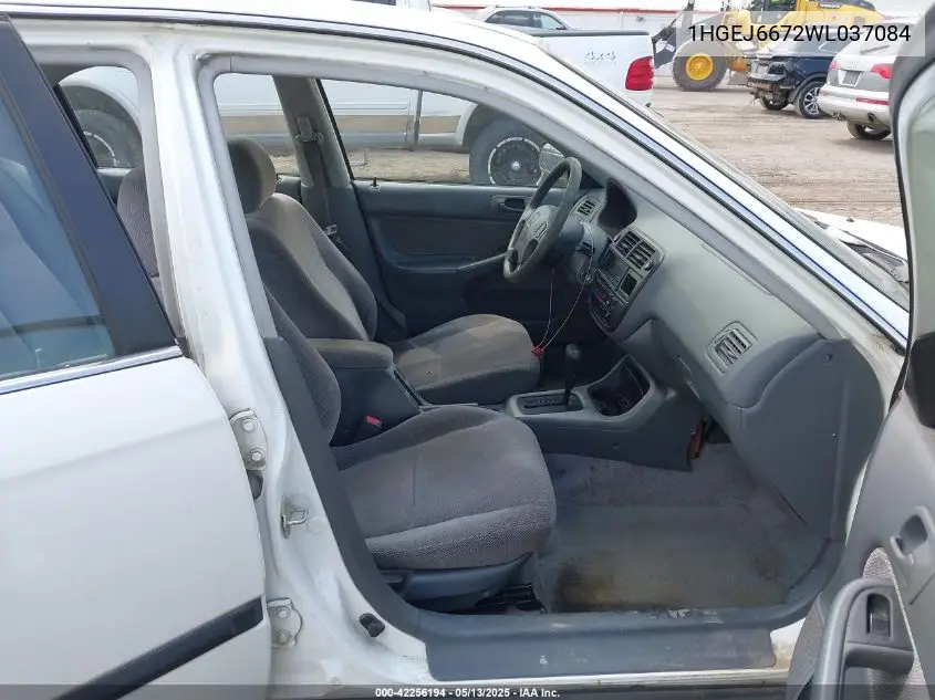 1998 Honda Civic Lx VIN: 1HGEJ6672WL037084 Lot: 42256194