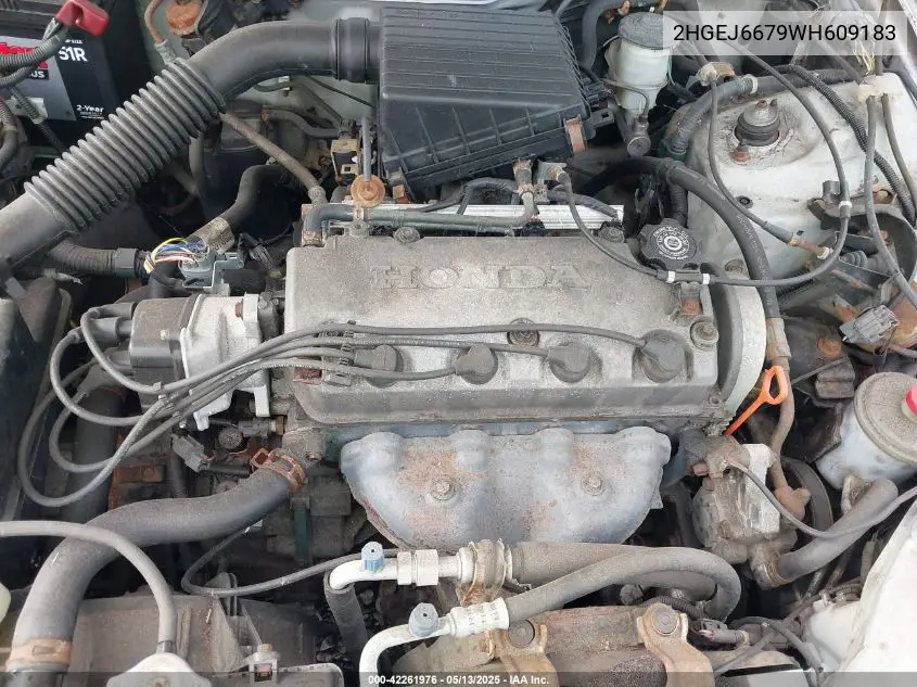 1998 Honda Civic Lx VIN: 2HGEJ6679WH609183 Lot: 42261976