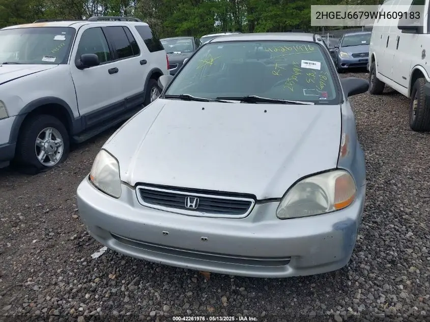 1998 Honda Civic Lx VIN: 2HGEJ6679WH609183 Lot: 42261976