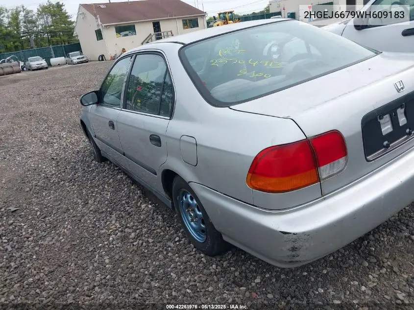 1998 Honda Civic Lx VIN: 2HGEJ6679WH609183 Lot: 42261976
