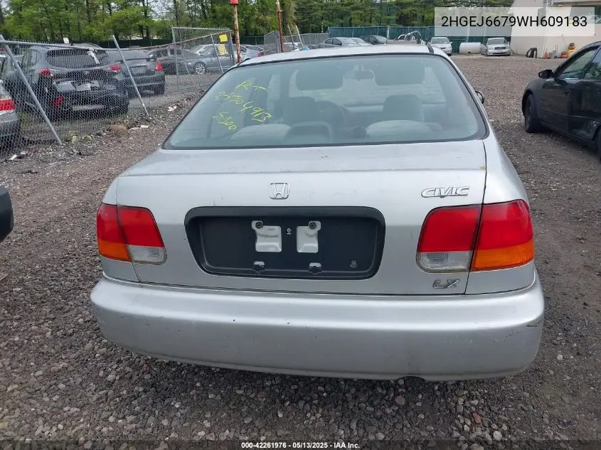 1998 Honda Civic Lx VIN: 2HGEJ6679WH609183 Lot: 42261976