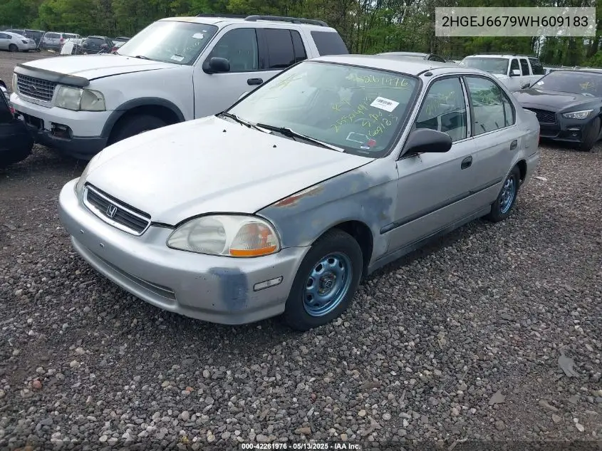 1998 Honda Civic Lx VIN: 2HGEJ6679WH609183 Lot: 42261976