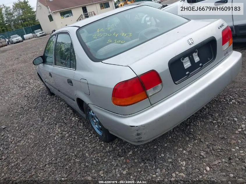 1998 Honda Civic Lx VIN: 2HGEJ6679WH609183 Lot: 42261976