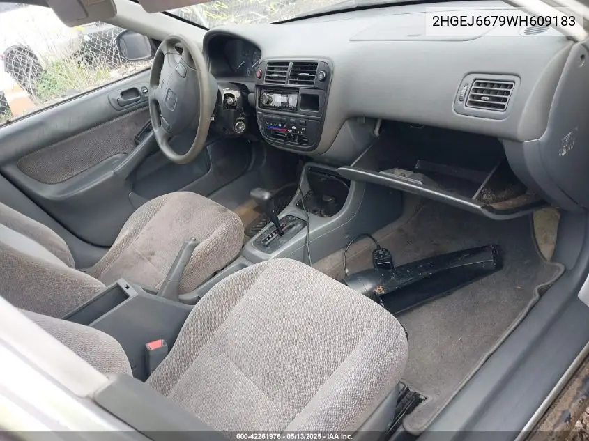 1998 Honda Civic Lx VIN: 2HGEJ6679WH609183 Lot: 42261976